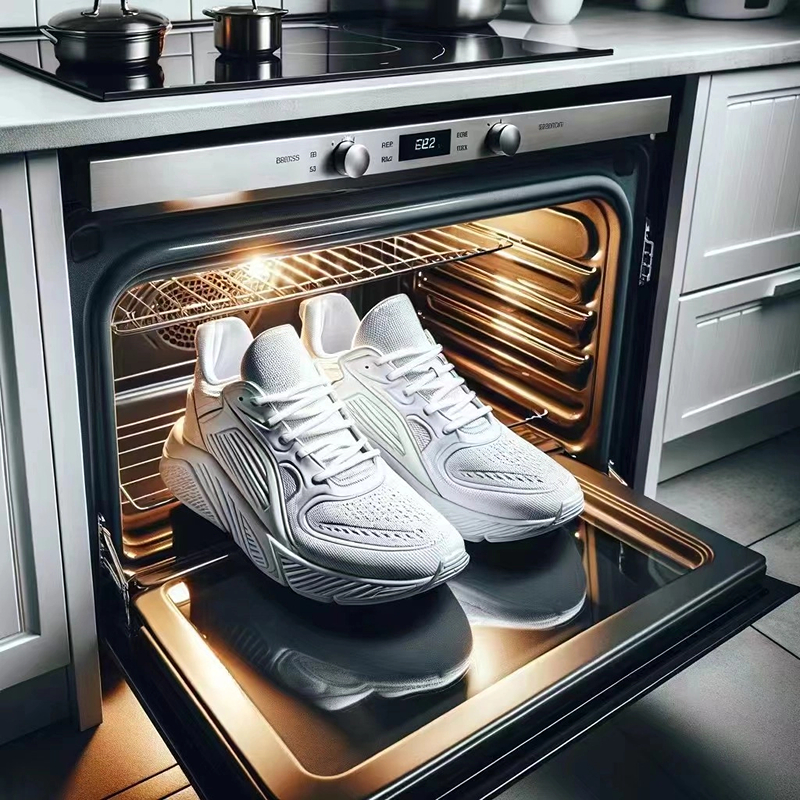 Sports and leisure shoes baked out